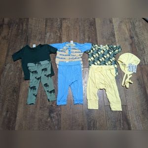 GUC 6-12m Kate Quinn Deer Train lemon baby boy girl gender neutral Bundle